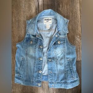 Girls osh kosh denim vest size 8